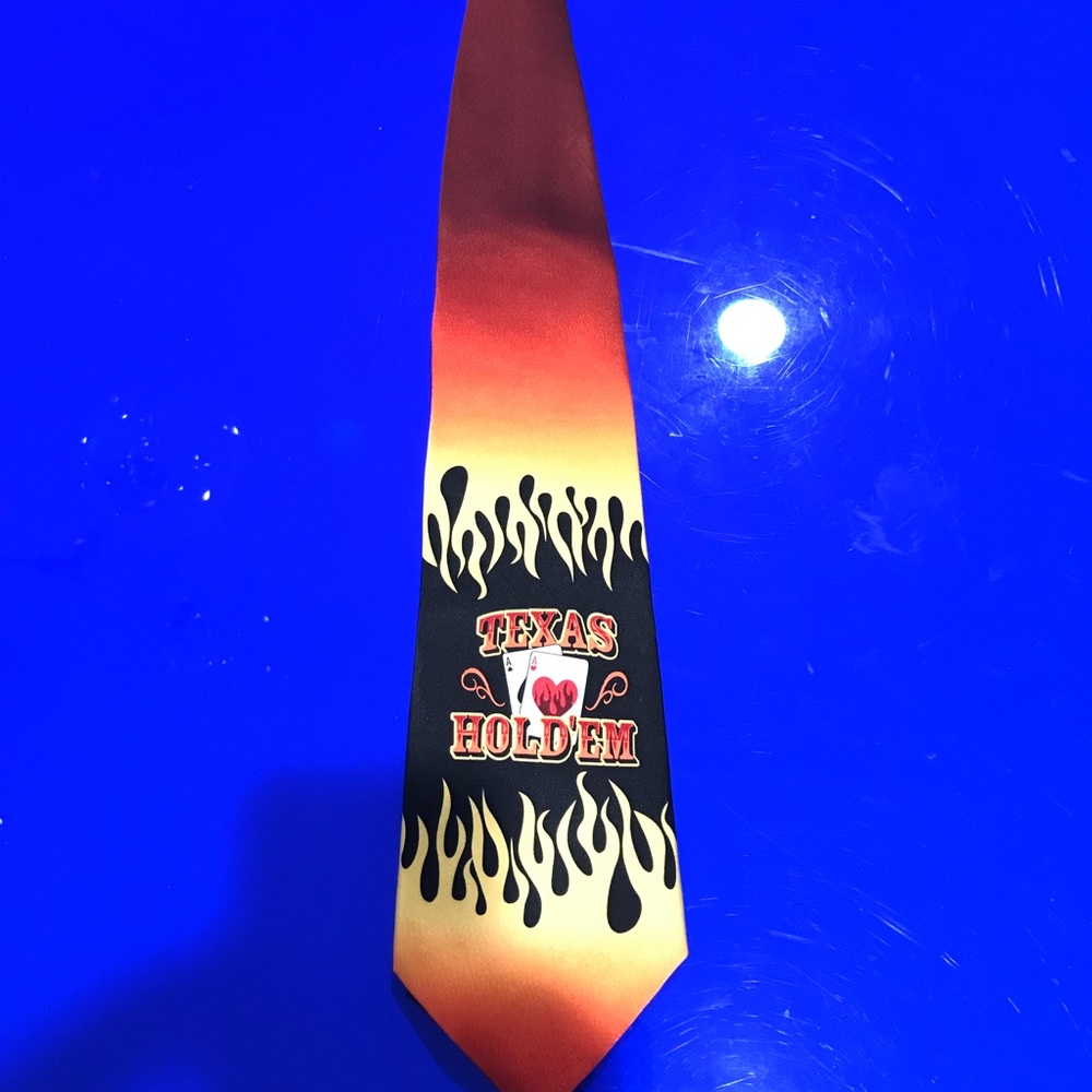 Men’s official Texas Hold em full length tie